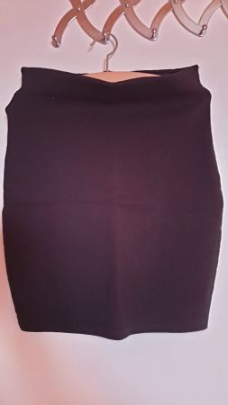 Jupe Tricot Schwarz S, Acril/Lycra