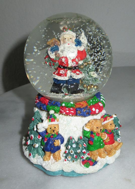 Weihnachtliche Spieluhr Schneekugel Mit Schneemann – 8 Weihnachtslieder, Beleuchtet, Als Geschenk