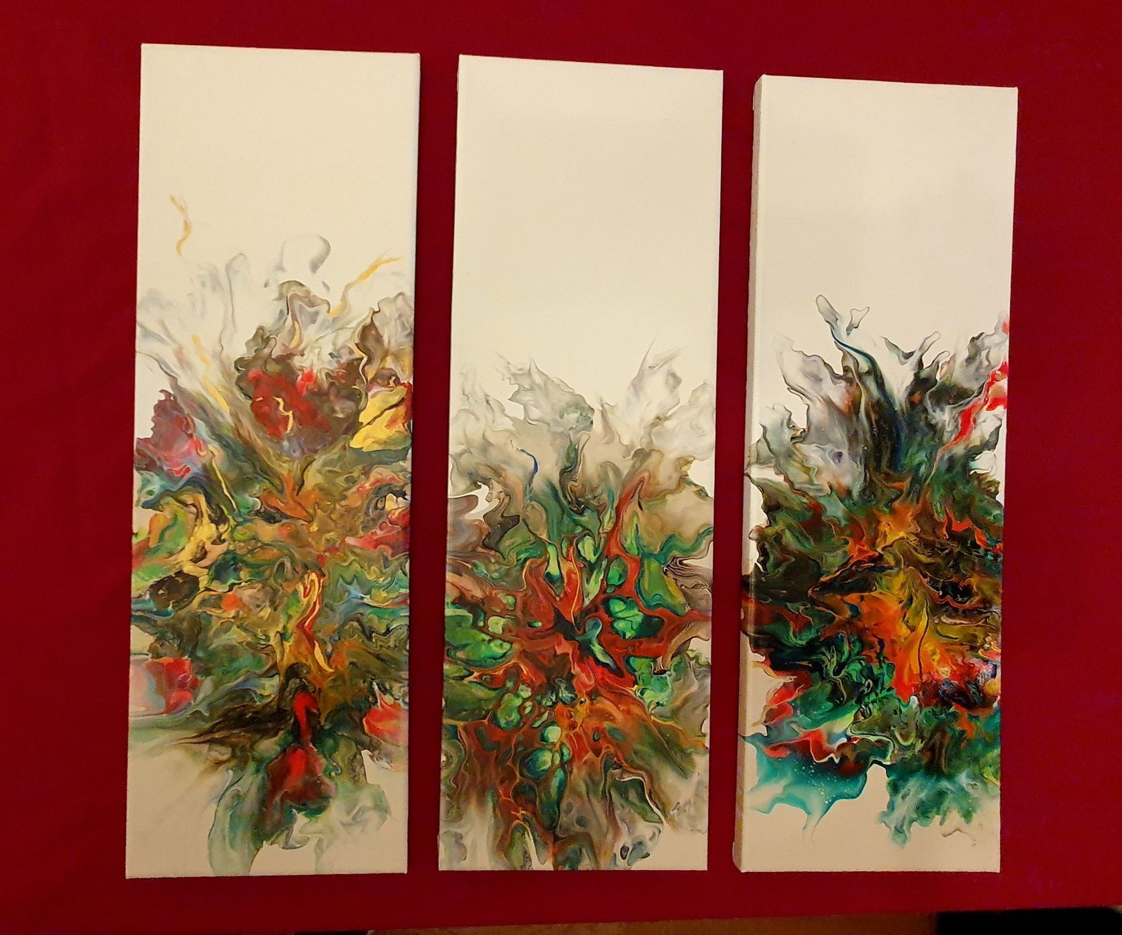 Dipinti: Acryl-Bilder, Unikate als Trio oder einzeln – Nuovo (secondo la descrizione) da Altendorf venduto da claus08