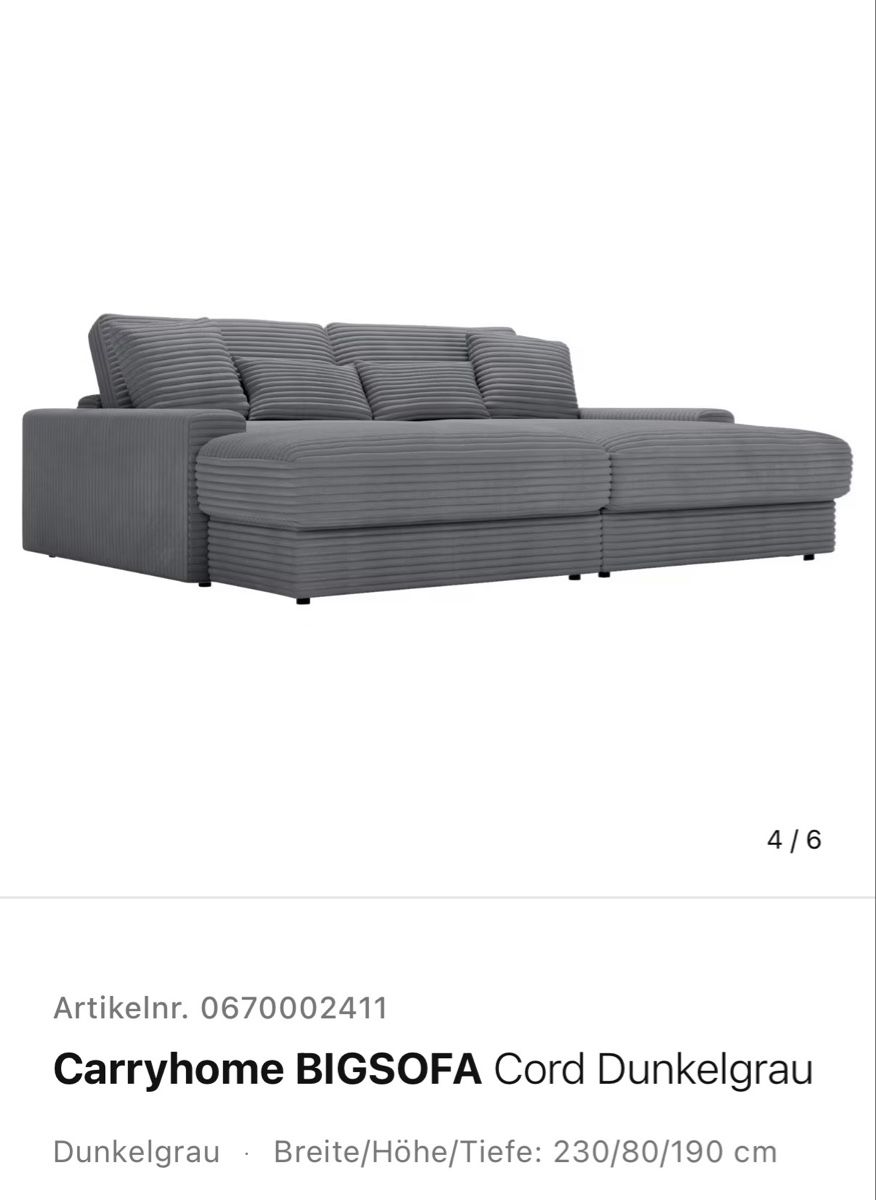 Sofas: BIGSOFA ZUM VERKAUFEN – Gebraucht aus Pfäffikon ZH von des_kt2p 1