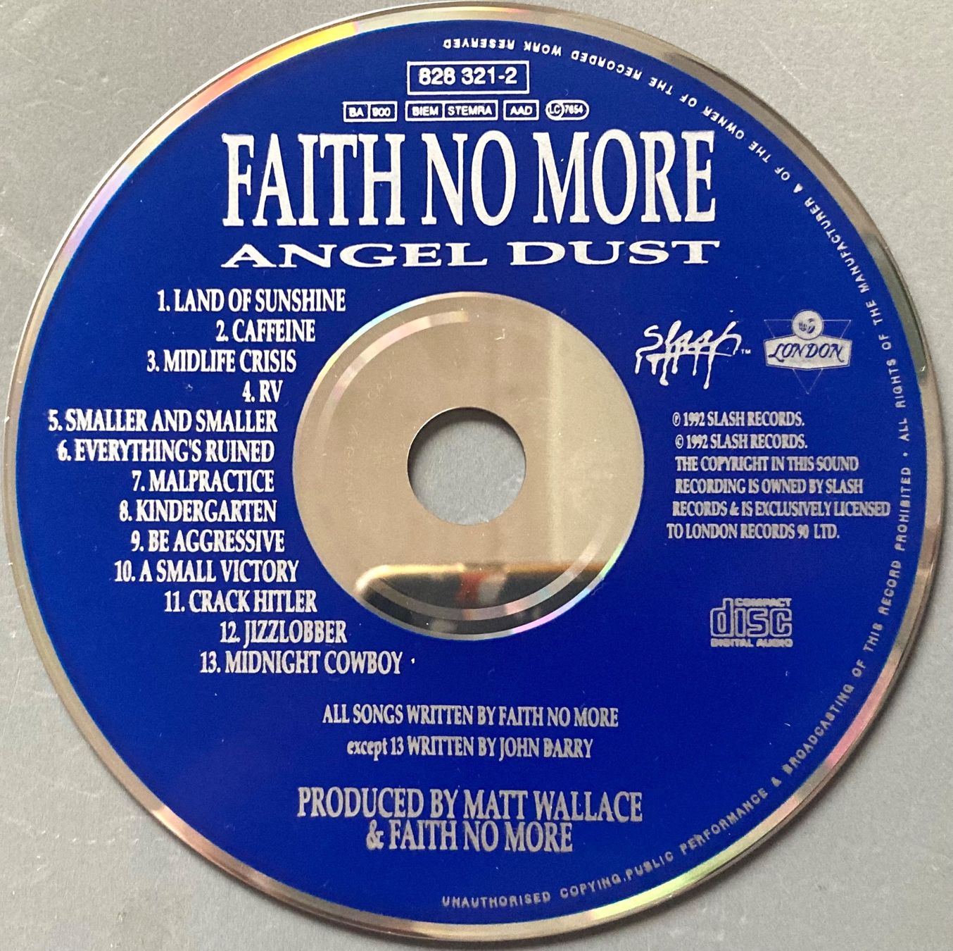 Vinyles: FAITH NO MORE - ANGEL DUST – D'occasion à Poliez-Pittet par Newtown-Records 2