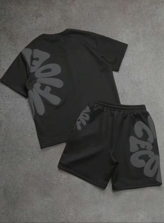 Ensemble T-shirt et short d'été, style streetwear