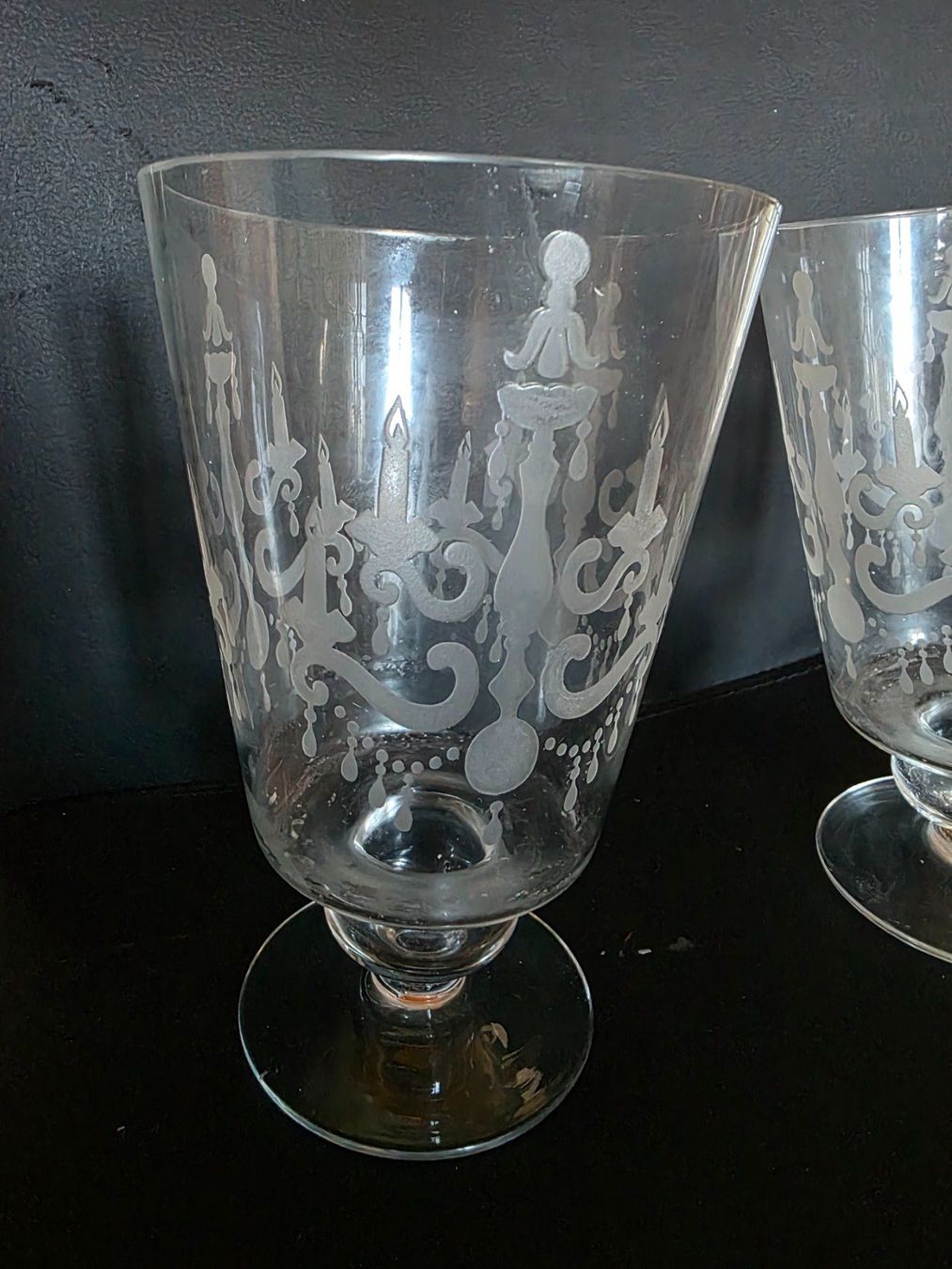 Bicchieri: 2 Glas Kelch Gläser Vasen Kerzenständer 18 cm – Usato da Walterswil BE venduto da Lonitti 5
