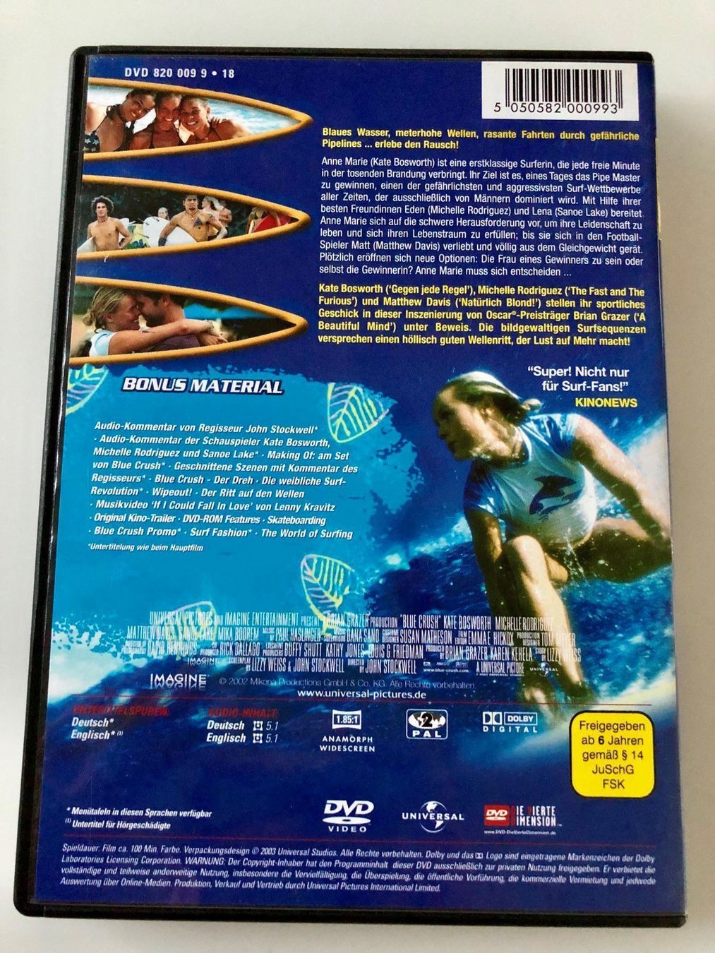 Tutti i DVDs: DVD - BLUE CRUSH – Usato da Gommiswald venduto da Aloha.Spirit 1