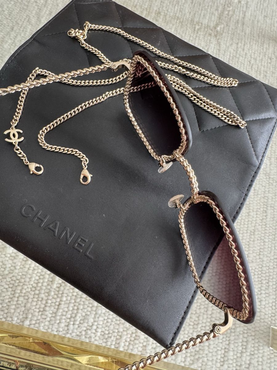 Chanel Occhiali & Lenti: CHANEL Sonnenbrille mit Kette – Nuovo (secondo la descrizione) da Steinhausen venduto da Mimirose114 8
