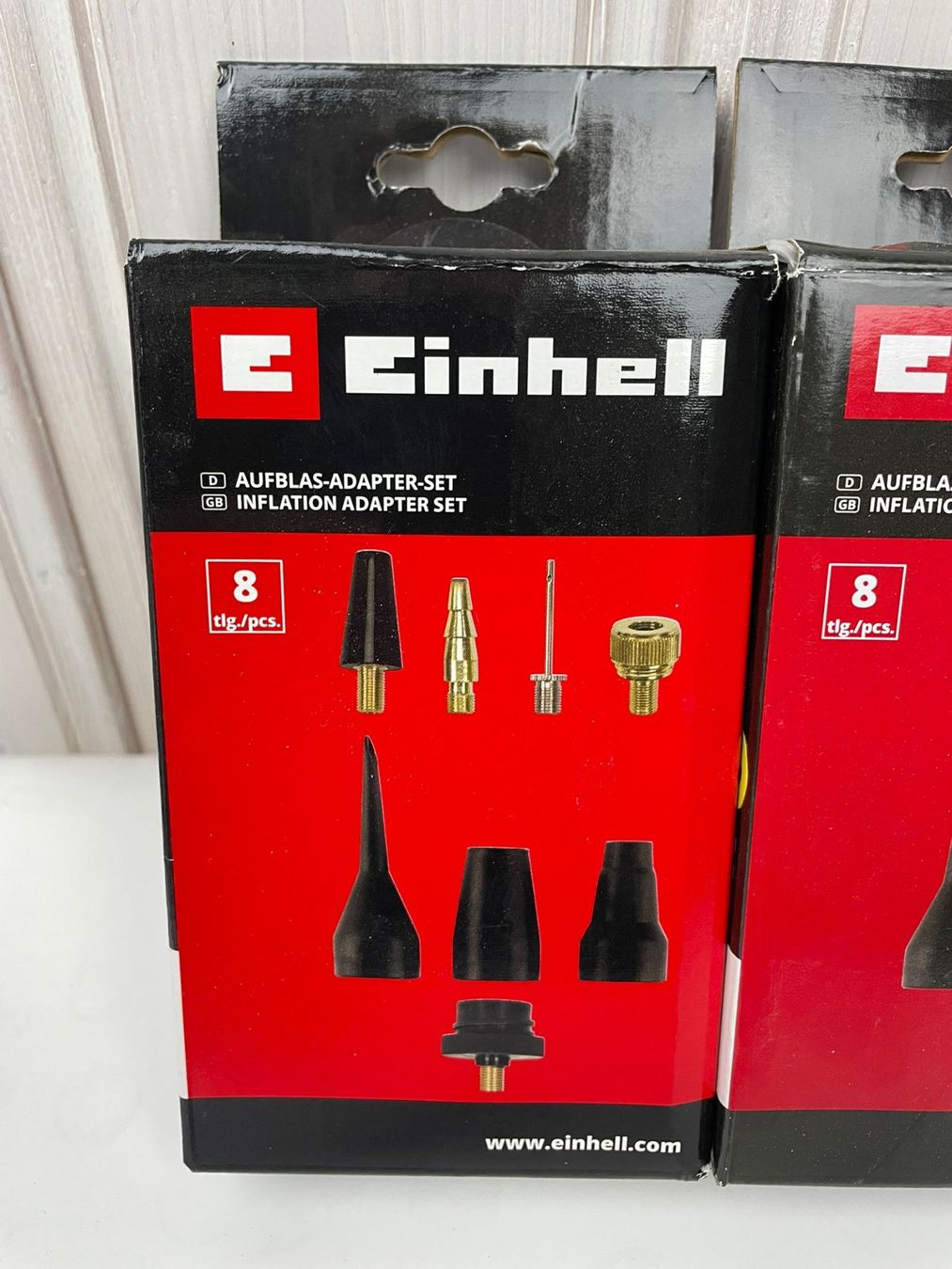 Einhell Unità & Adattatore: 2x Einhell Aufblas-Adapter-Set, 8-teilig, Neu & OVP – Nuovo e nell'imballaggio originale da Wängi venduto da LiqKojote 2