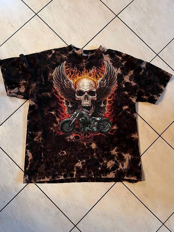 T-shirt: T-shirt avec moto et tête de mort – Usato da Châtel-St-Denis venduto da Vaillant1