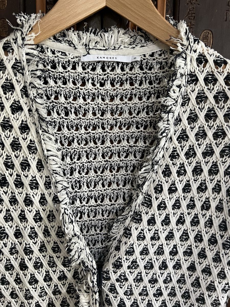 Giacche: Tolle Strickjacke XANDERS schwarz-weiß – Usato da Collex venduto da jam_hsr2 3