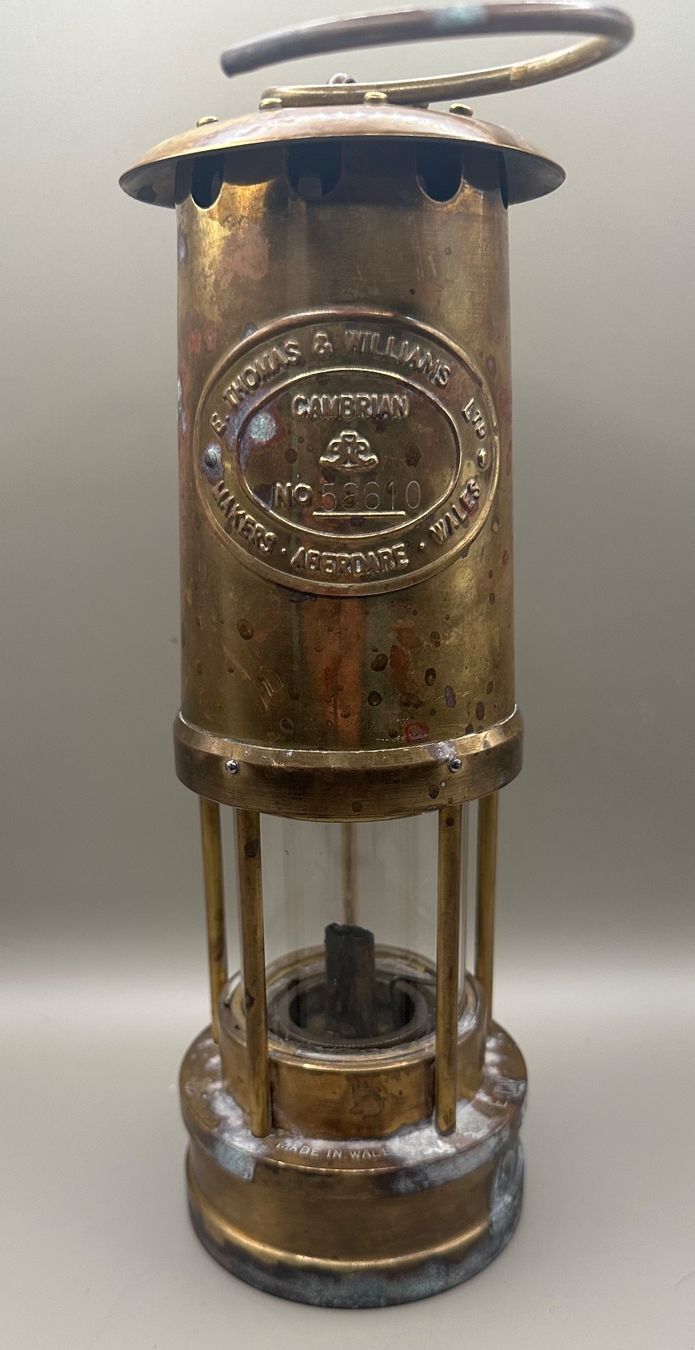 Lampen: Grubenlampe E. Thomas & Williams Wales Messing – Gebraucht aus Rorschach von aoteaora