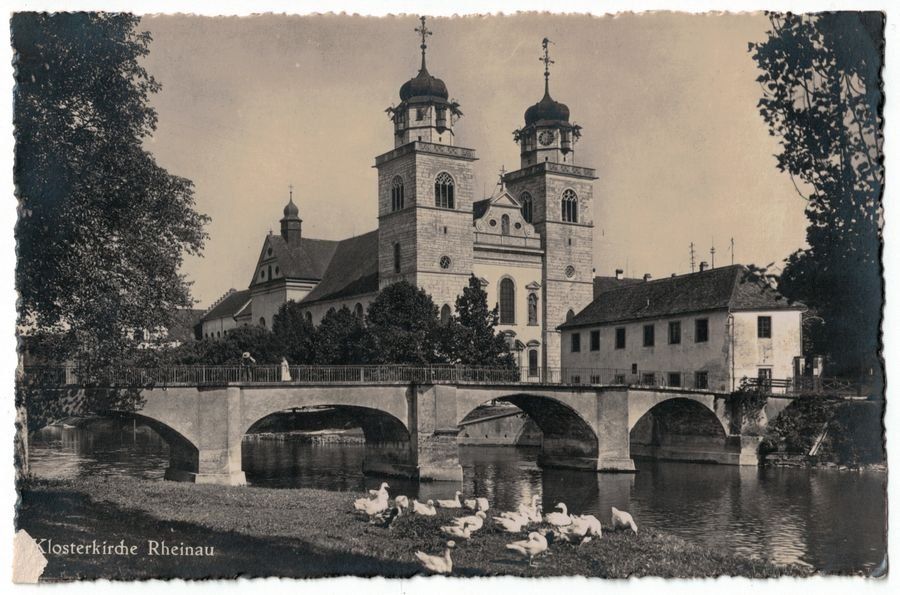 Cartoline postali: Rheinau, Klosterkirche, um 1925-30 – Usato da Frauenfeld venduto da POML