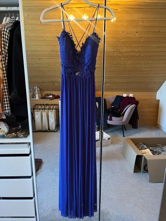 Blaues Abendkleid, Fashion Nova, Grösse 36