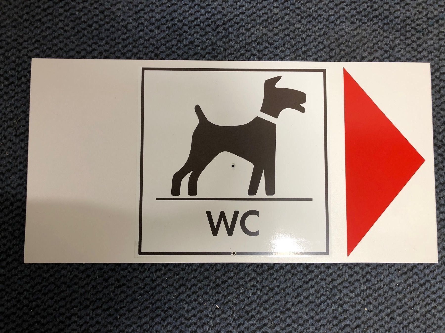 Insegne: Hunde wc hinweis tafel – Usato da Reinach AG venduto da rares75