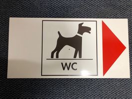 Hunde wc hinweis tafel