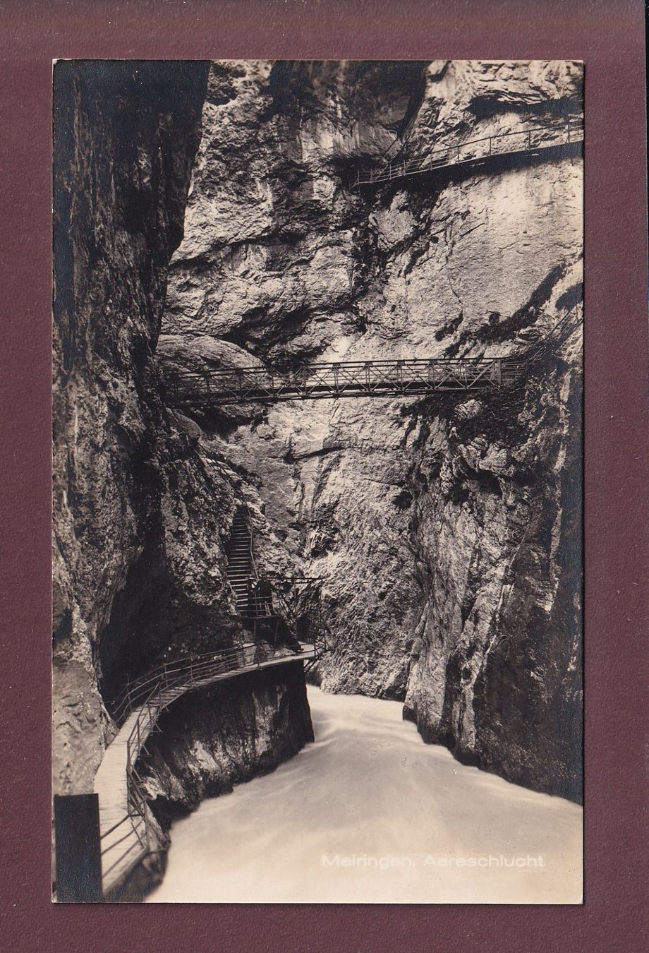 Ansichtskarten: Meiringen - AARESCHLUCHT – Gebraucht aus Pully von nicecards