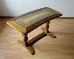 Salontisch Echt-Holz mit Mosaikeinlage, 50er-Jahre