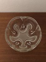 Organische Glas Schale vintage Glasschüssel Kristallglas 70s