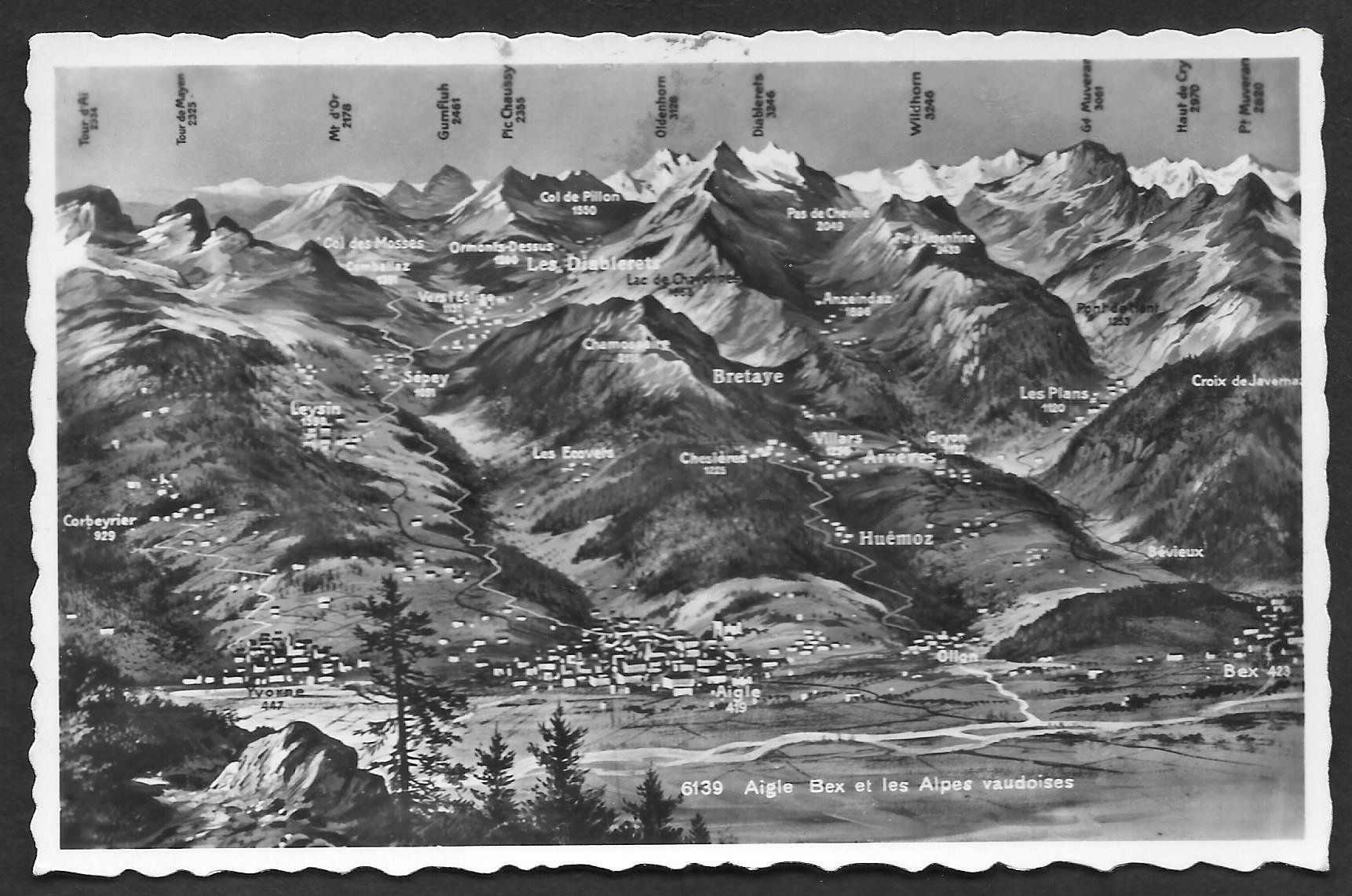 Cartoline postali: Aigle Bex et les Alpes vaudoises – Usato da Olten venduto da clotaldi