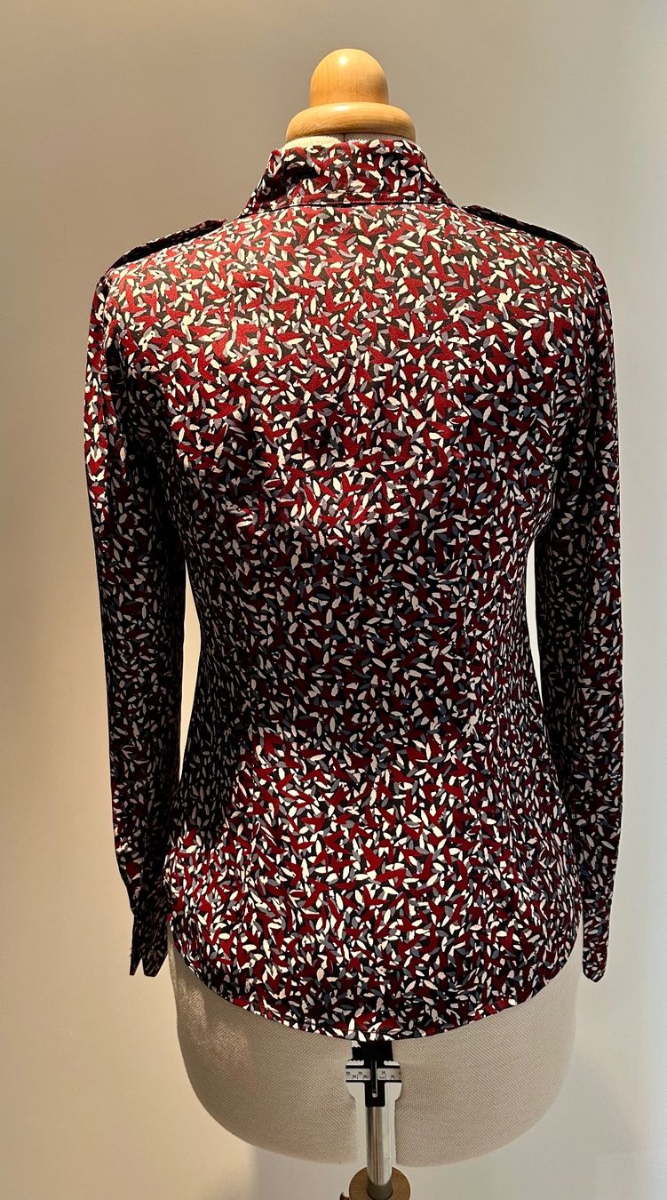 Tory Burch Camicette: Tory Burch Red Agate Confetti Blouse US 0 – Nuovo e nell'imballaggio originale da Trin venduto da kat_pmj8 3