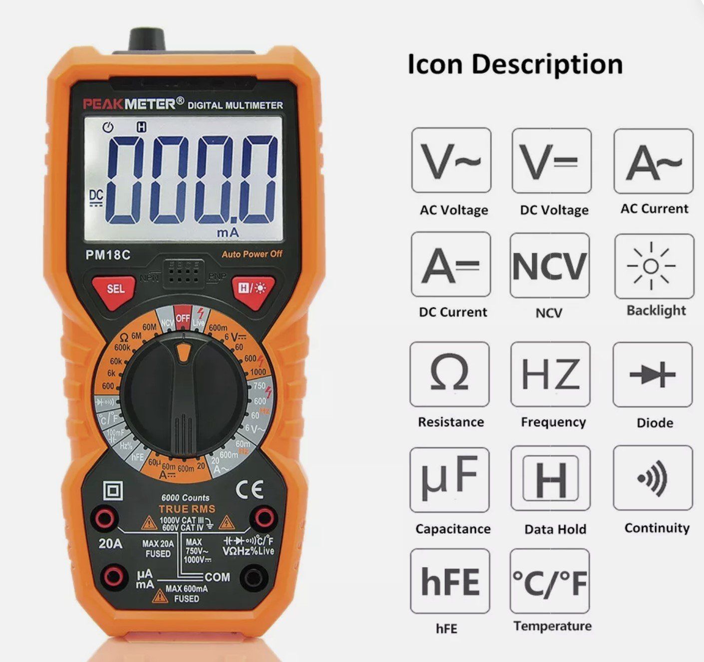 Misurare: Digital Multimeter Peakmeter PM 18C Fabrikneu in OVP – Nuovo e nell'imballaggio originale da Horw venduto da Arta20000 4