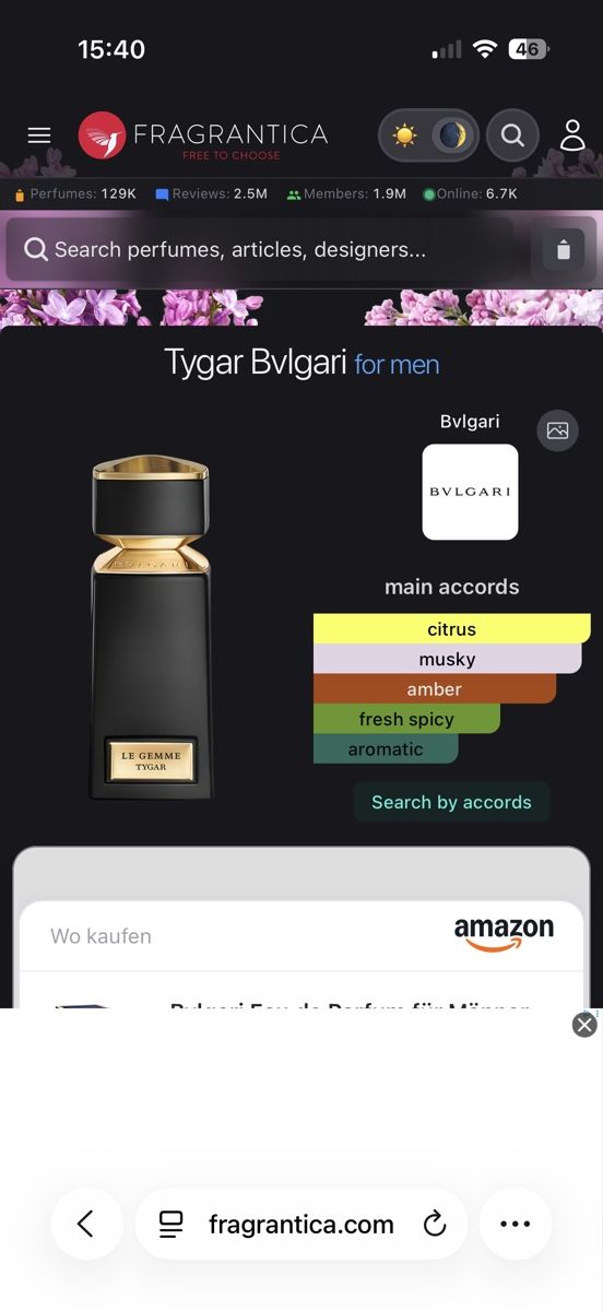 Bulgari Parfum & Eau de Toilette: Bvlgari Le Gemme Tygar , 2 ml – Gebraucht aus Sursee von nri_g5z8 1