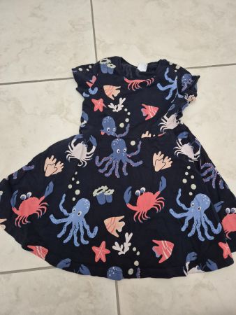 Sommerkleid Lindex Grösse 104 mit Meerestieren