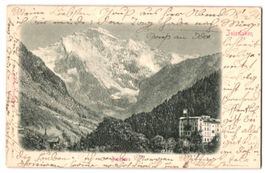 Relief-AK Interlaken, Blick auf die Jung