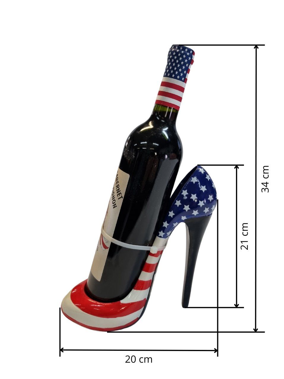 Sculture & Statue: Weinflaschenhalter USA mit Weinflasche – Nuovo (secondo la descrizione) da Figino venduto da MabaStore24 1