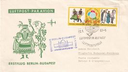 Erstflug INTERFLUG Berlin - Budapest 1963