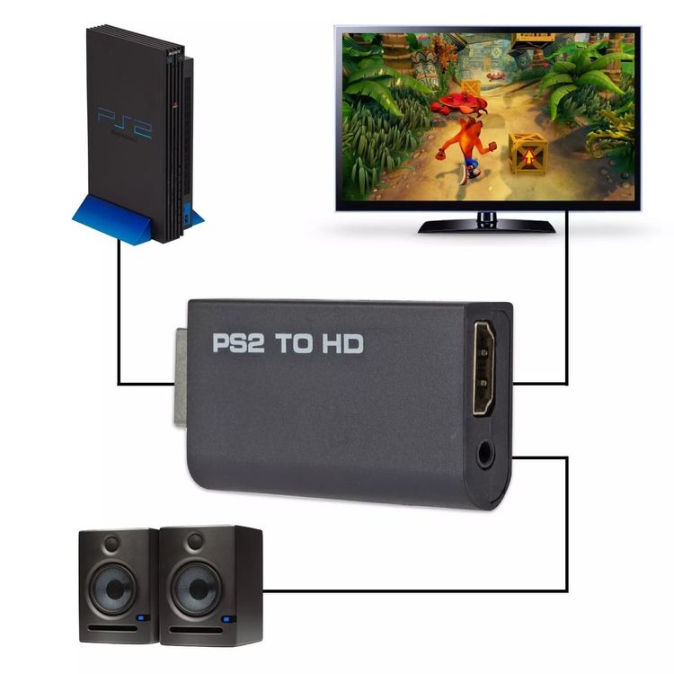 PS2 / PlayStation 2 HD-Anschluss HDMI Konverter (Neu (gemäss ...