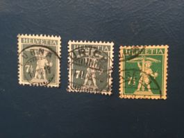 3 Tellknabe mit Armbr. 7 1/2 Rp. SBK 138 Type2/138Type3/171