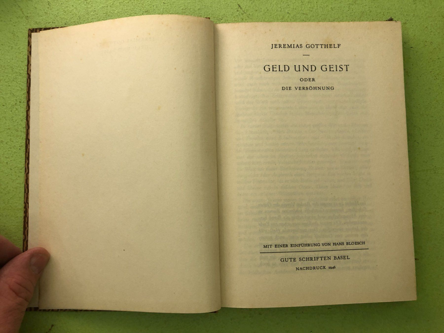 Bücher: Jeremias Gotthelf: Geld und Geist – Gebraucht aus Zürich von allp 1