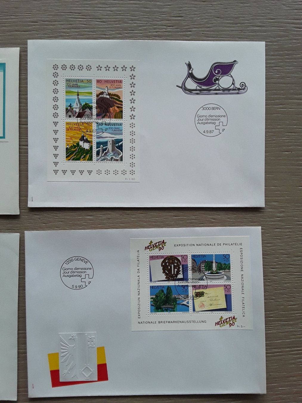 Tutti i francobolli: 4 x FDC Block Naba Lemanex W50 W64 757X – Usato da Bazenheid venduto da derdelorean01 2