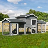 MyAnimal Hasenstall MH-03 XXL grau/weiß