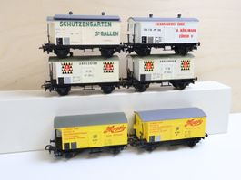 RUCO 6 x SBB Bierwagen H0 - schöne Modelle