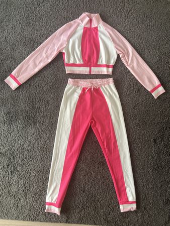 Stylischer pink-weisser Trainingsanzug Gr. M(Neu)