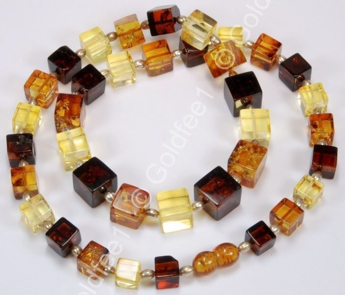 Catenine: Echter Bernstein (Baltic Amber) Kette ca. 51cm – Nuovo e nell'imballaggio originale da Oberglatt ZH venduto da Goldfee1 1