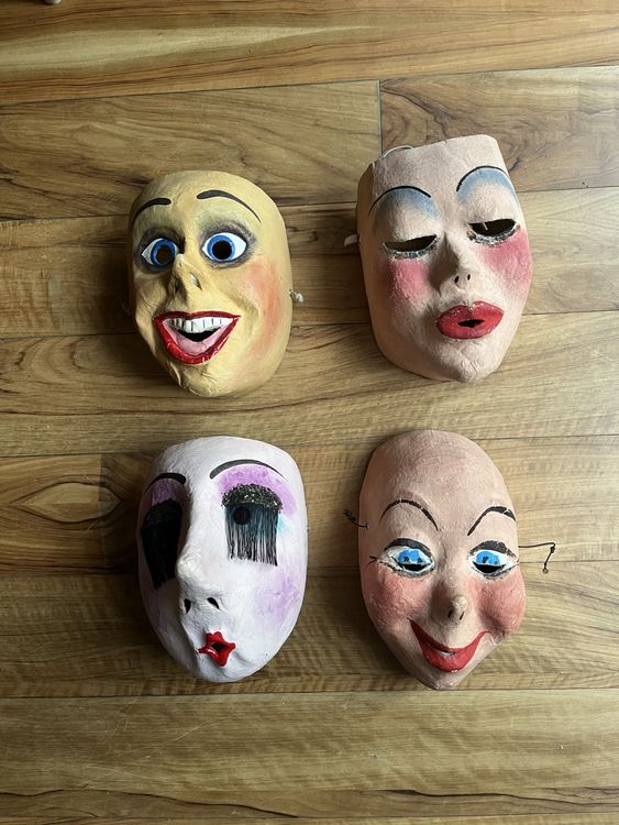  Alte Fasnachts Larven Masken 