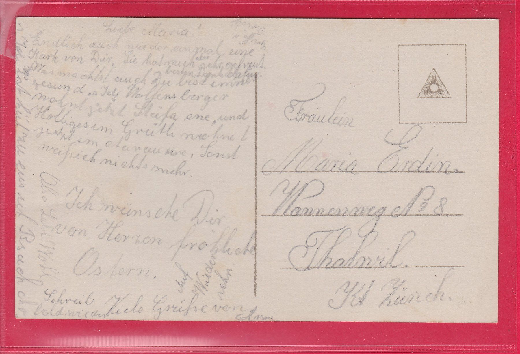 Cartoline postali: JUNGE DAME MIT KOPFBEDECKUNG (BESCHRIEBEN!) – Usato da Oberrieden venduto da Gebirgsstelze 1