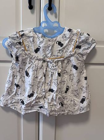 Gr.86 Babybluse Katze Shirt