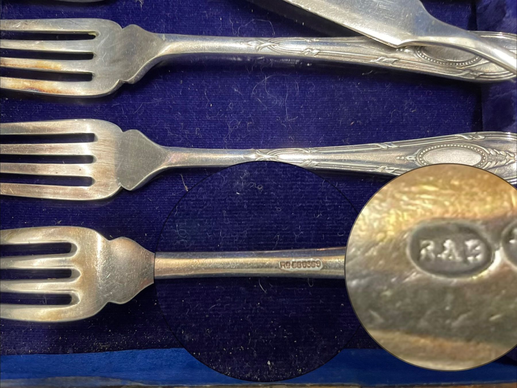 Set di posate: Fischbesteck Silber England 1850 – Usato da Zürich venduto da natsch03 2