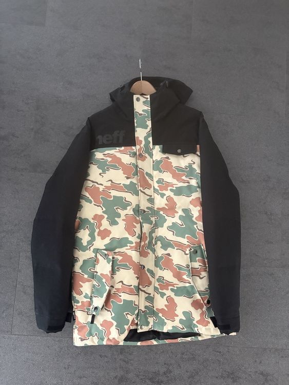 Neff Snowboardjacke Herren Grösse L, Camouflage Muster (Neu (gemäss ...