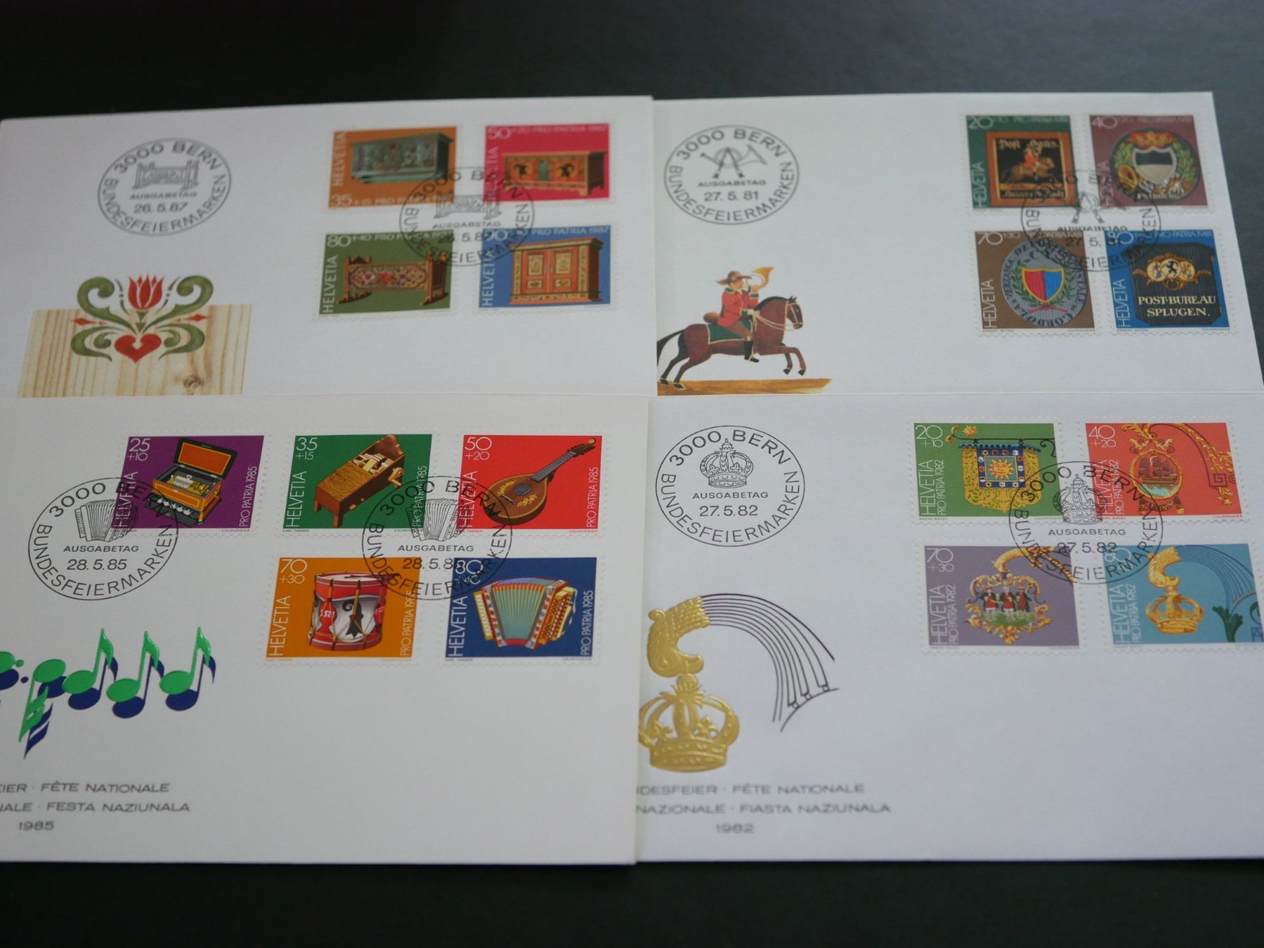 Tutti i francobolli: 12 x Sonderbriefe Pro Patria ***TOP** – Nuovo e nell'imballaggio originale da Kreuzlingen venduto da Samson01 1
