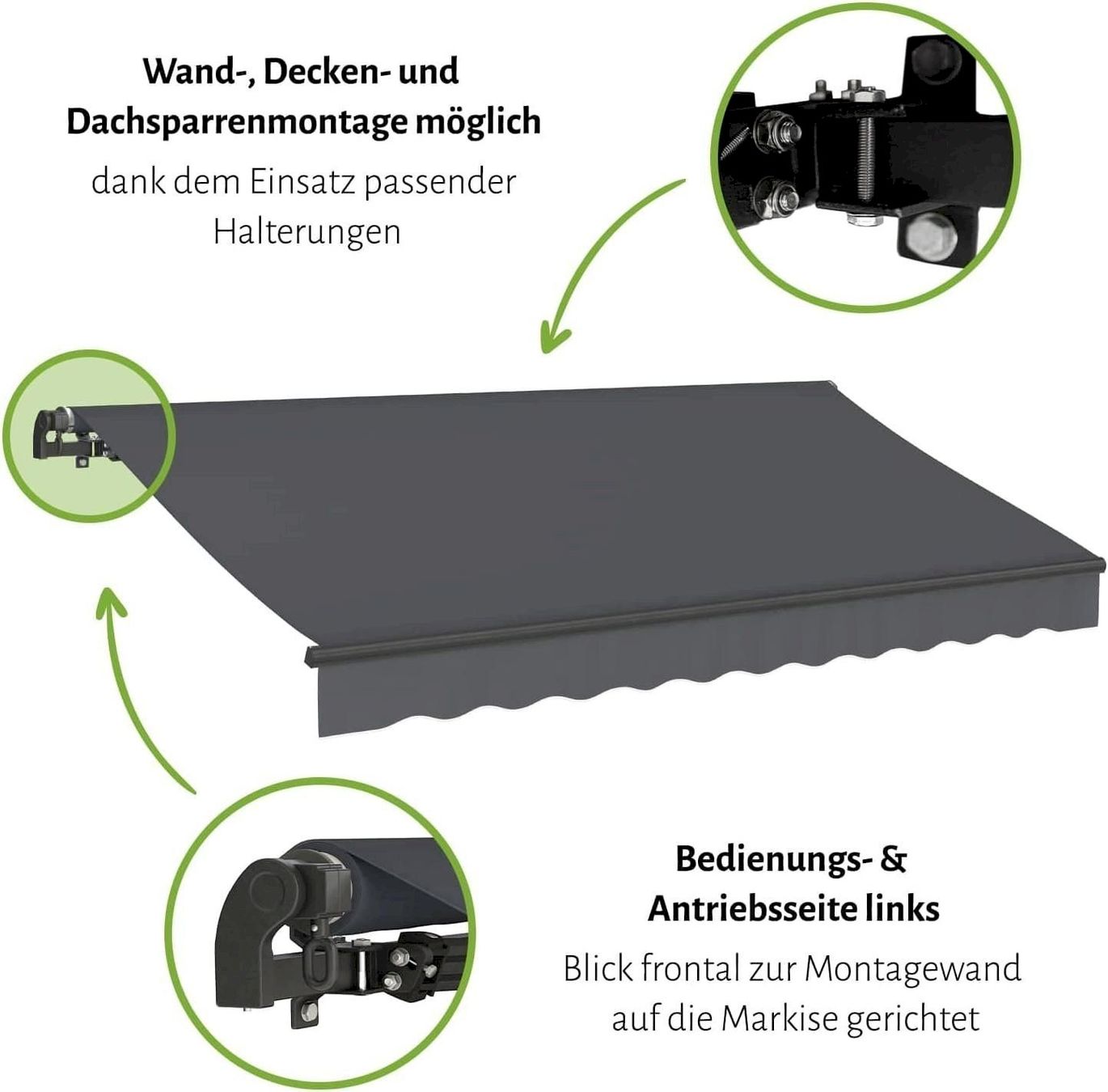 Tende da sole: Gelenkarmmarkise START 300x250 anthrazit – Nuovo e nell'imballaggio originale da Bottighofen venduto da zaap 6