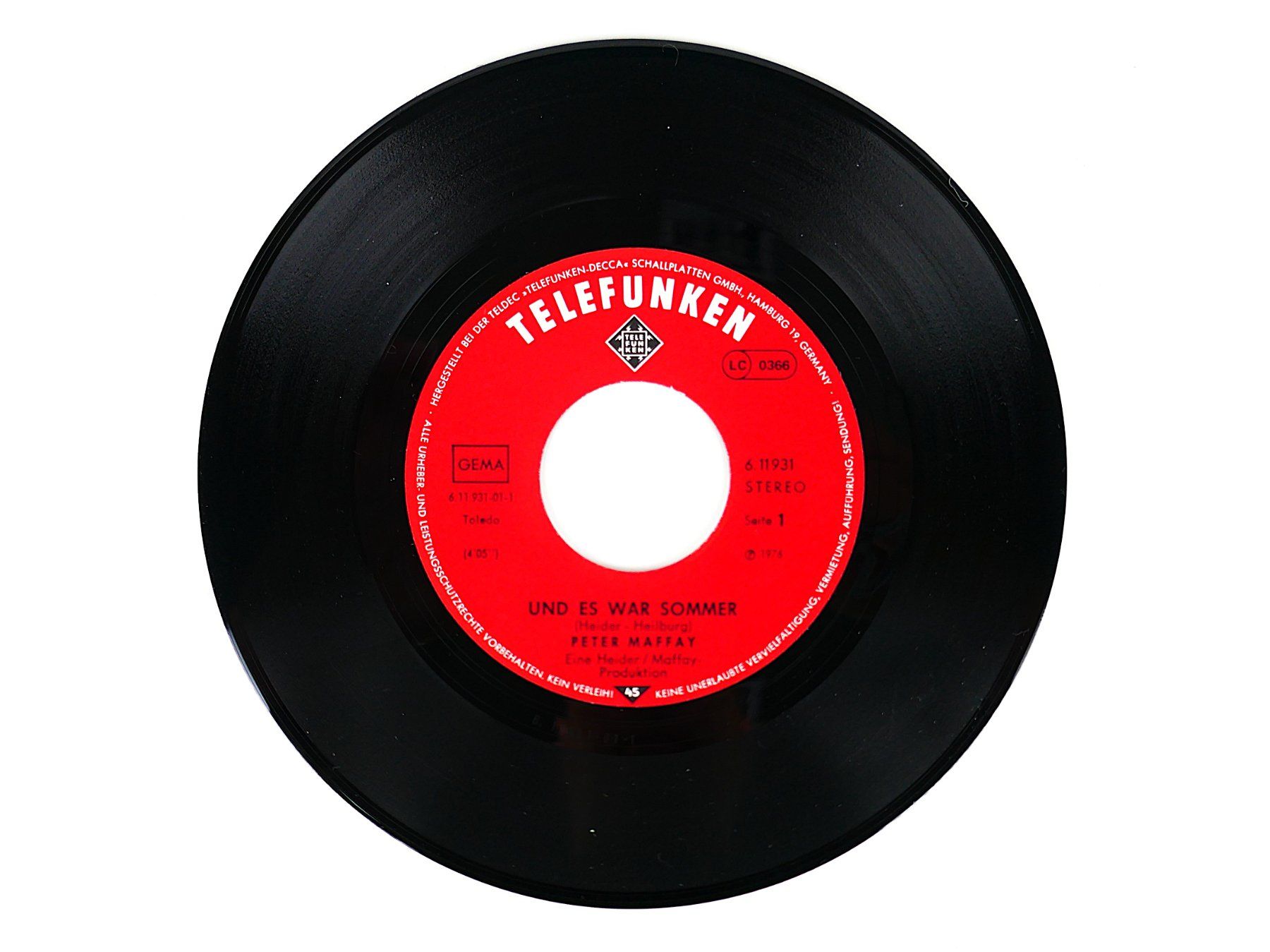 Vinyles: Vinyl Single: Peter Maffay - Und es war Sommer – D'occasion à Urtenen-Schönbühl par Restwert_Schoenbuehl 2