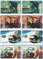 8 Telefonkarten Frankreich Peugeot, Autos und Frauen