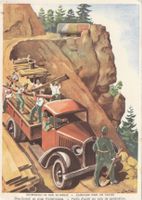 Militär-Schweiz-Grenzbesetzung 1939-40-Küntlerkarte signiert