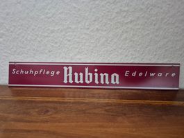 Vintage Blechschild Rubina Schuhpflege Edelware Reklame Deko