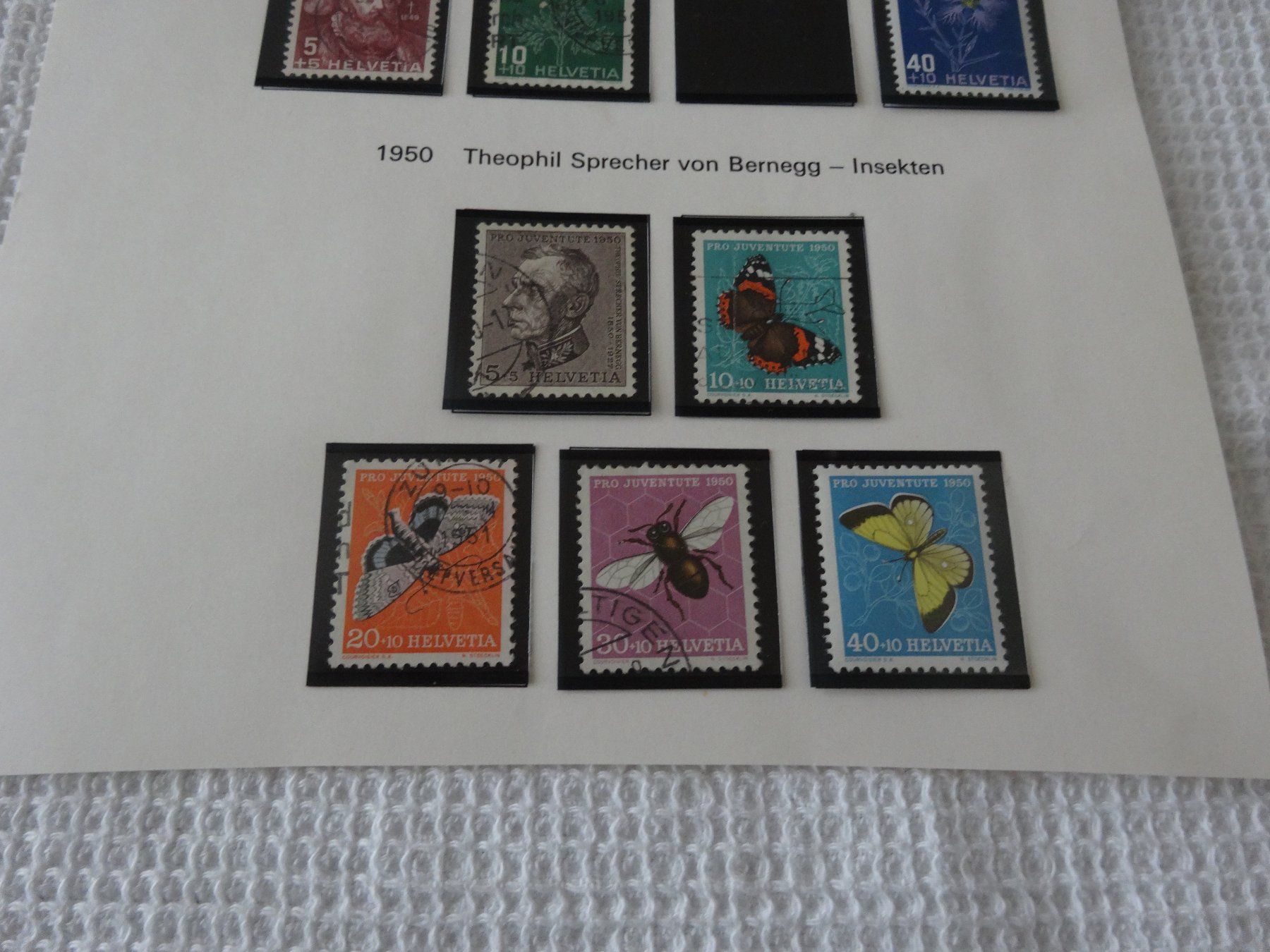 Alle Briefmarken: Pro Juventute1 Seite 1948 1950 gest. – Gebraucht aus Neerach von jenny062 2