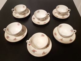 Rosenthal Teetassen & Untertassen, 6er Set