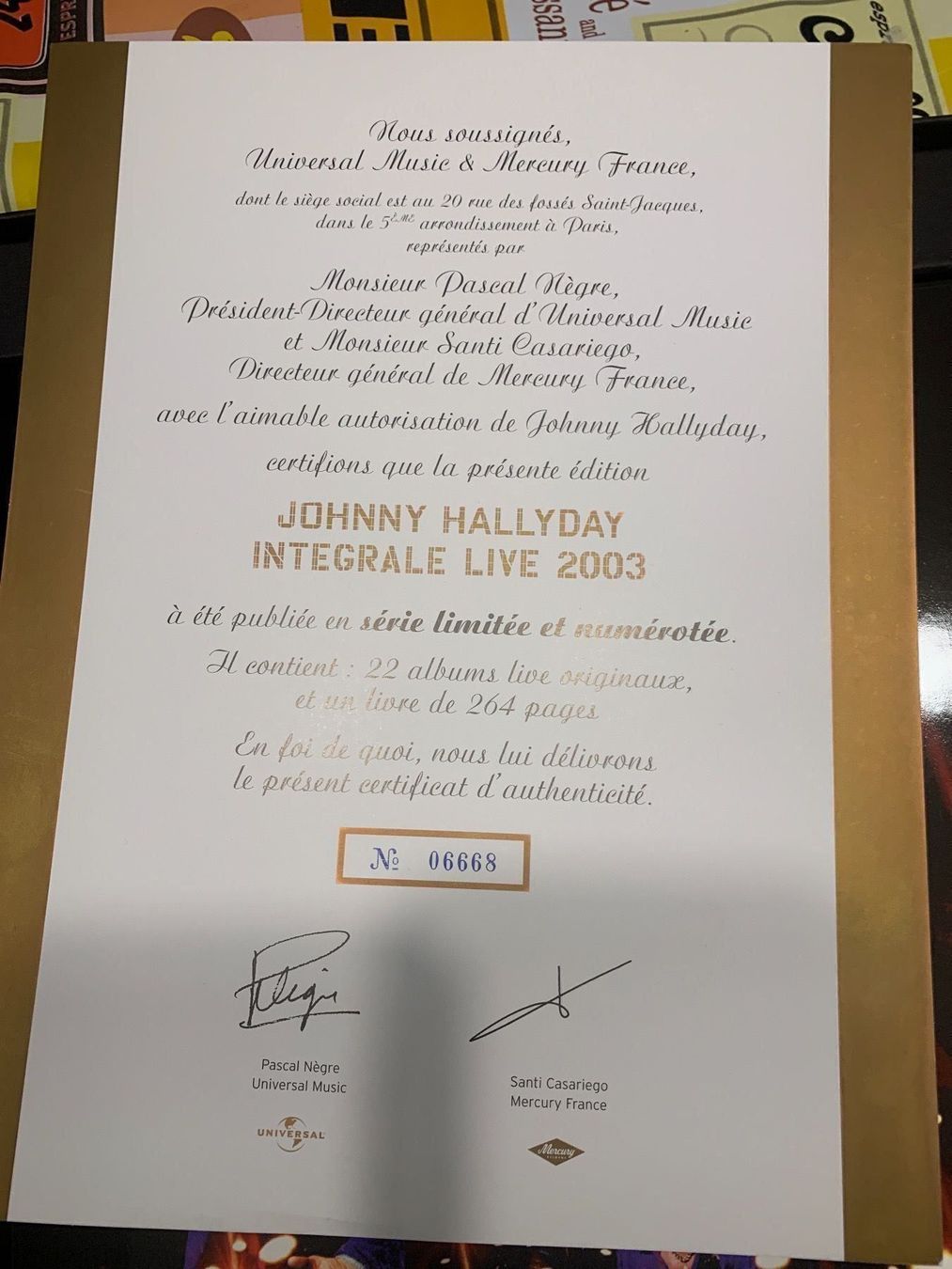 CD: Johnny Hallyday integrale live 2003 – Nuovo e nell'imballaggio originale da Onnens FR venduto da Daniel333 2